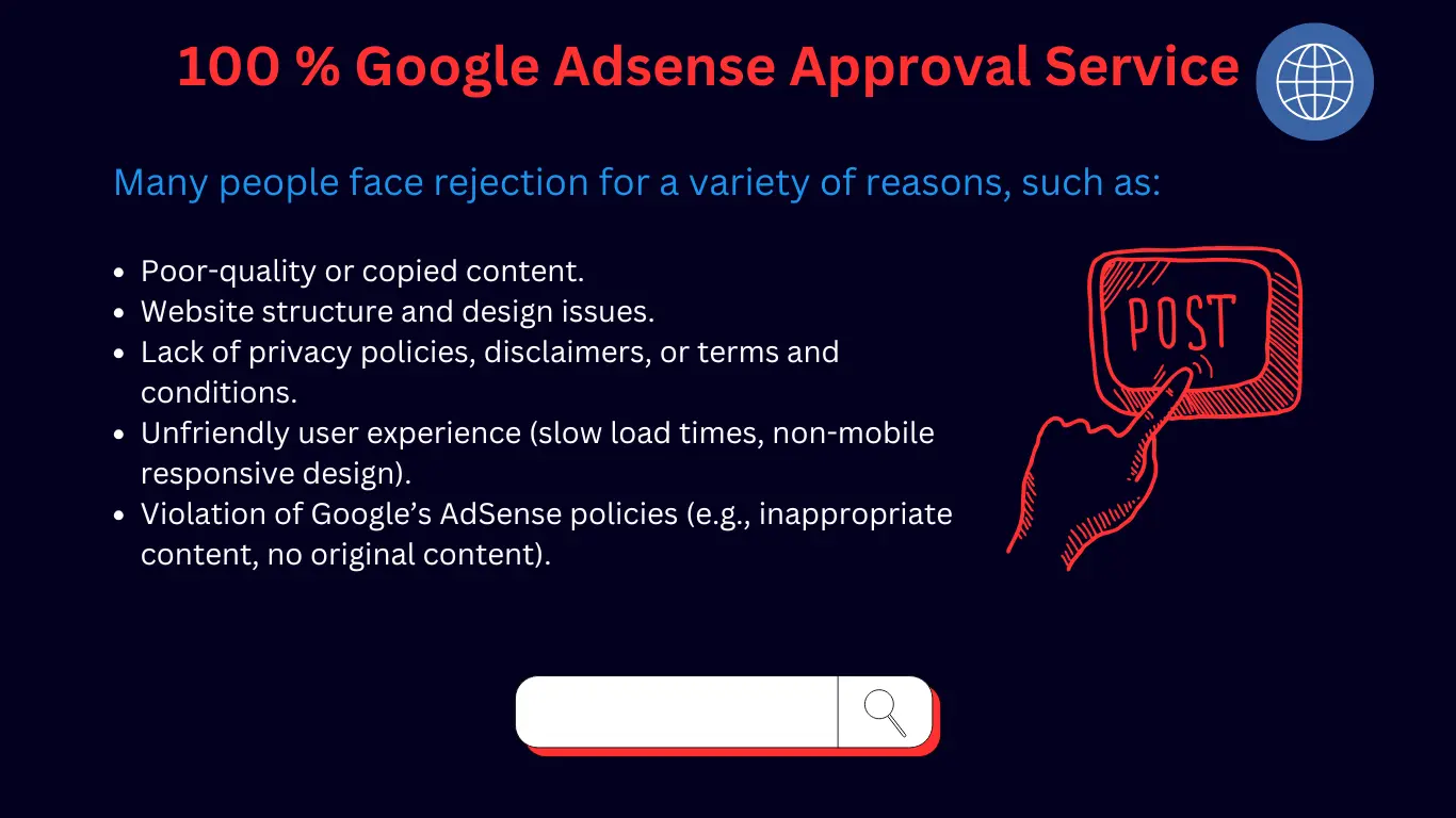 100 % Google Adsense Approval Service